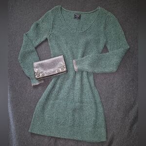 A&F Knit Green Sweater Dress